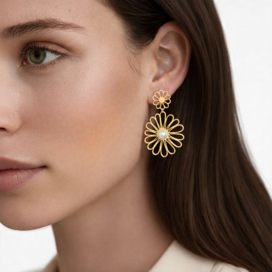 Boucles d'oreilles acier inoxydable Ambre Bellaime 2