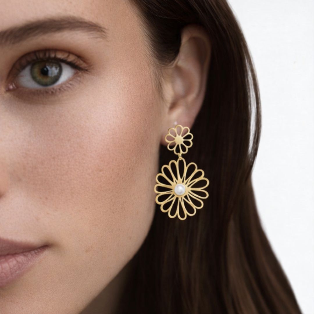 Boucles d'oreilles acier inoxydable Ambre Bellaime 3