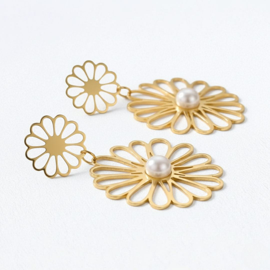 Boucles d'oreilles acier inoxydable Ambre Bellaime 4