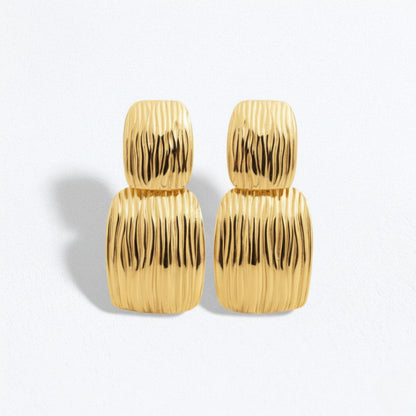 Boucles d'oreilles acier inoxydable or Aurora Bellaime