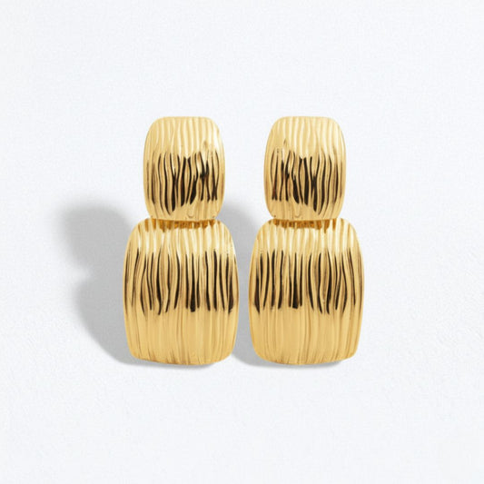 Boucles d'oreilles acier inoxydable or Aurora Bellaime