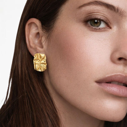 Boucles d'oreilles acier inxoydable or Clothilde Bellaime 2