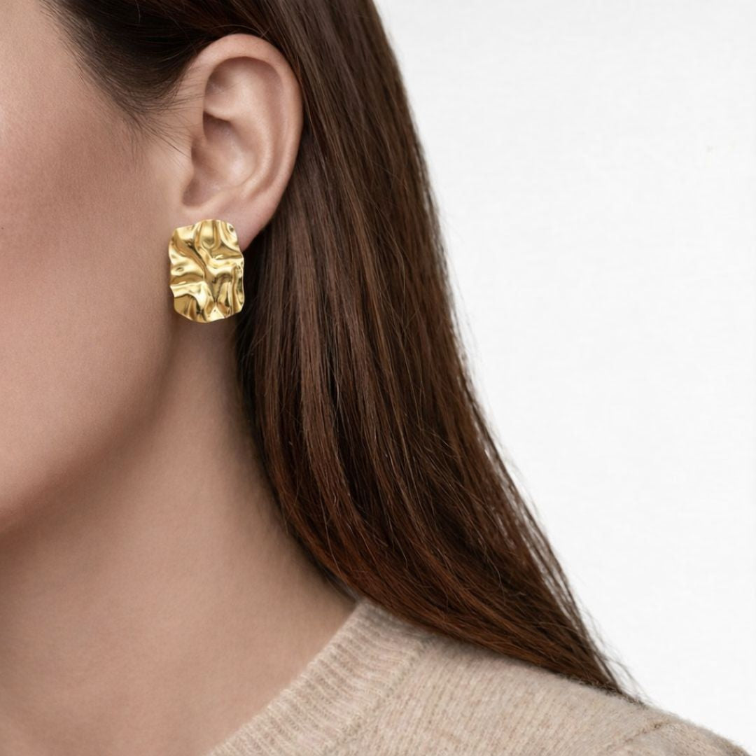 Boucles d'oreilles acier inxoydable or Clothilde Bellaime 3