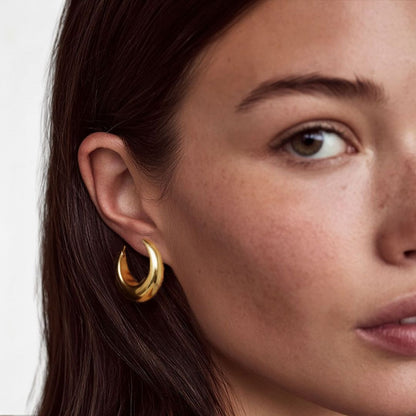 Boucles d'oreilles acier inoxydable or Faustine 2