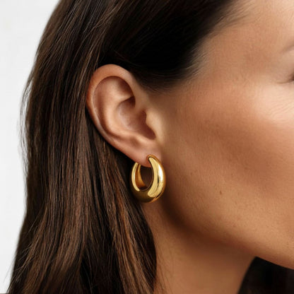 Boucles d'oreilles acier inoxydable or Faustine 3