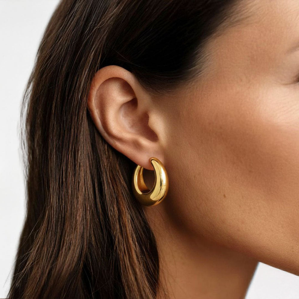 Boucles d'oreilles acier inoxydable or Faustine 3