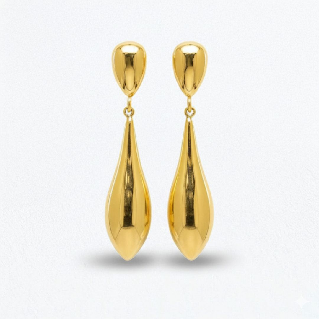 Boucles d'oreilles acier inoxydable or Galia Bellaime