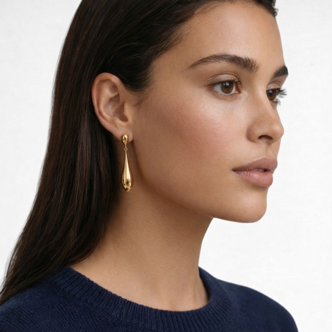 Boucles d'oreilles acier inoxydable or Galia Bellaime 3