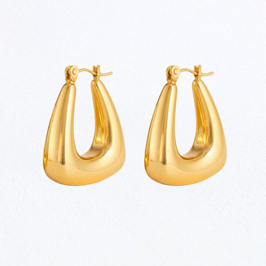 Boucles d'oreilles acier inoxydable or Iris Bellaime