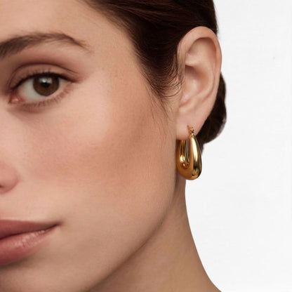 Boucles d'oreilles acier inoxydable or Iris Bellaime 2