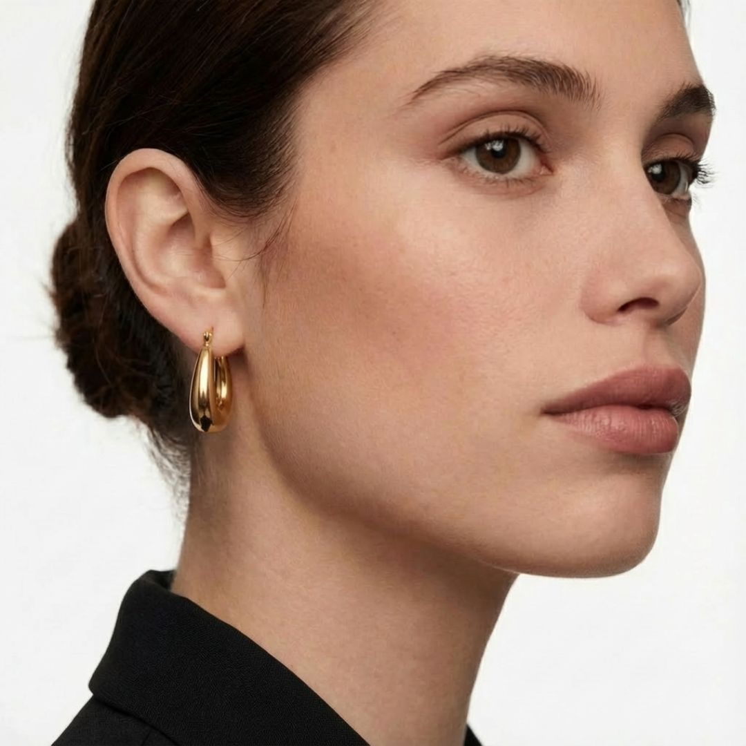 Boucles d'oreilles acier inoxydable or Iris Bellaime 3