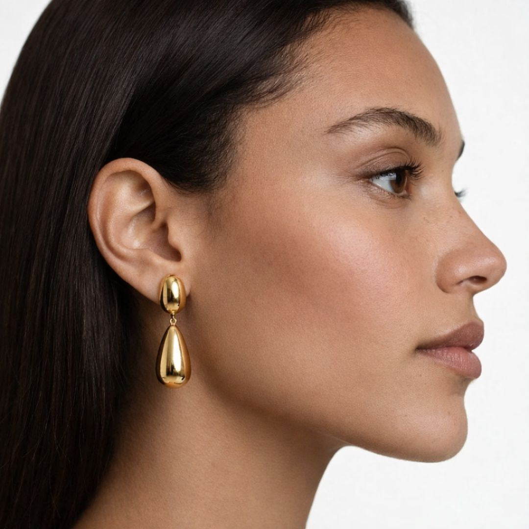 Boucles d'oreilles acier inoxydable or Isabeau Bellaime 3