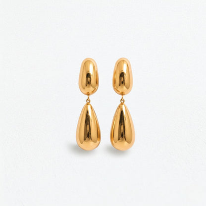 Boucles d'oreilles acier inoxydable or Isabeau Bellaime