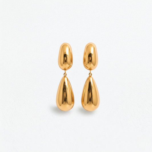 Boucles d'oreilles acier inoxydable or Isabeau Bellaime