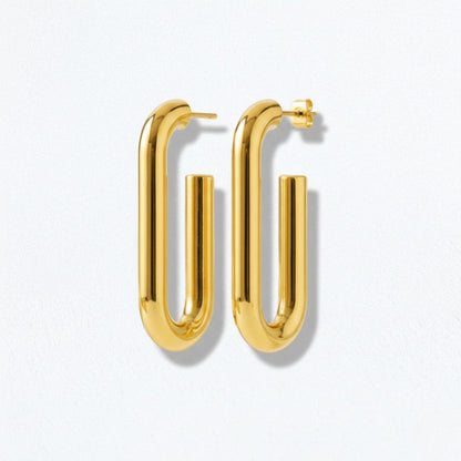 Boucles d'oreilles creoles acier inoxydable Leonie Bellaime