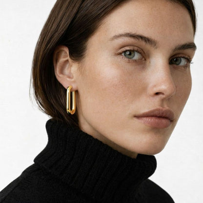 Boucles d'oreilles creoles acier inoxydable Leonie Bellaime 2