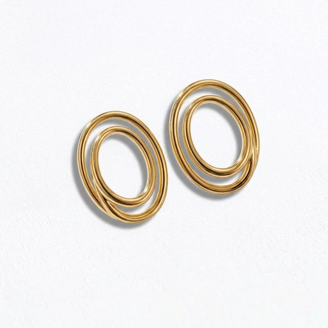 Boucles d'oreilles acier inoxydable Long Circle Bellaime 4