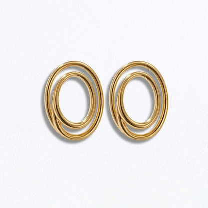 Boucles d'oreilles acier inoxydable Long Circle Bellaime