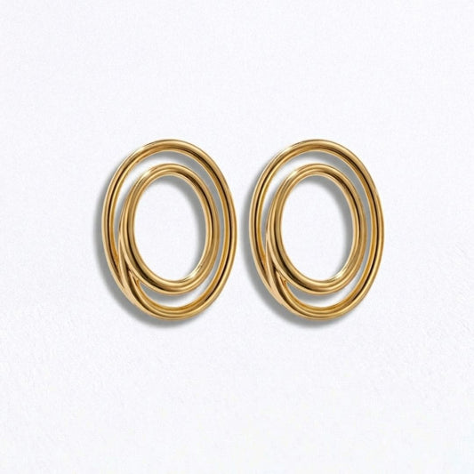 Boucles d'oreilles acier inoxydable Long Circle Bellaime