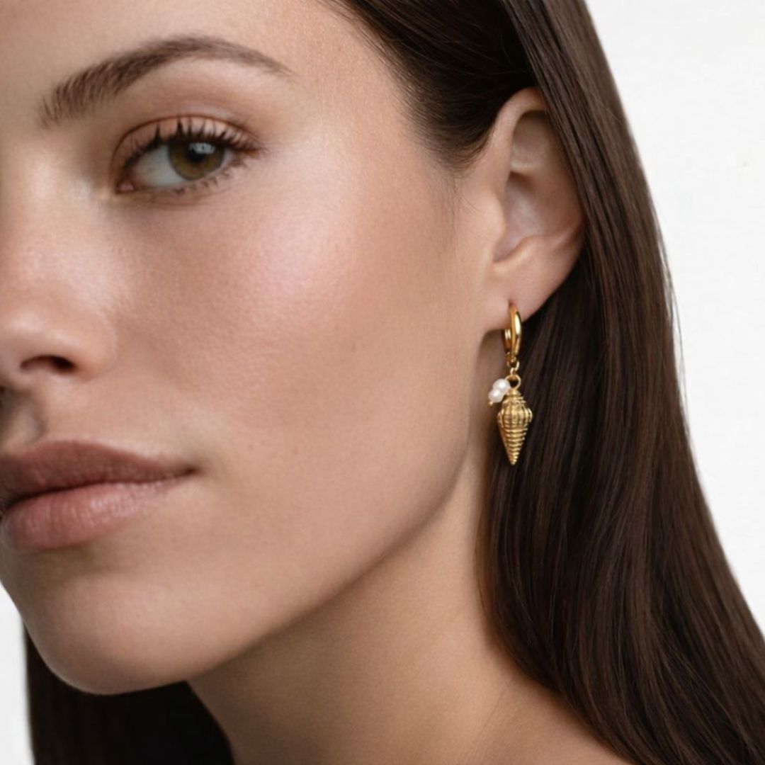 Boucles d'oreilles créoles acier inoxydable Louane Bellaime 2