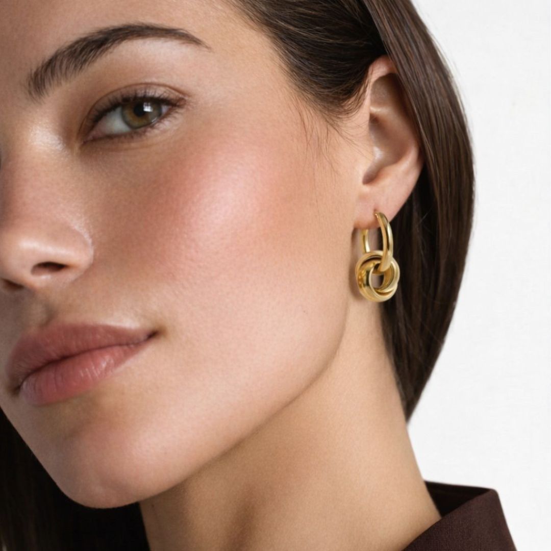 Boucles d'oreilles acier inoxydable or Lucy Bellaime 3