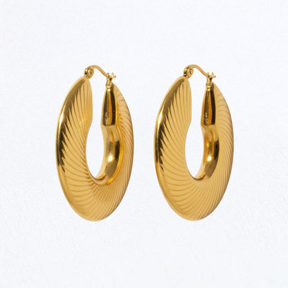 Boucles d'oreilles acier inoxydable or Maeva