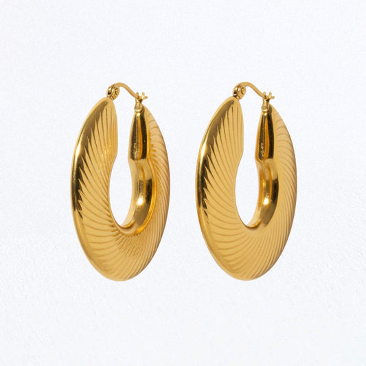 Boucles d'oreilles acier inoxydable or Maeva