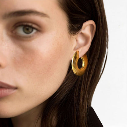 Boucles d'oreilles acier inoxydable or Maeva 2