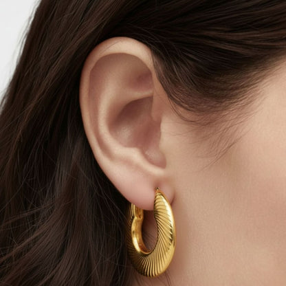 Boucles d'oreilles acier inoxydable or Maeva 3