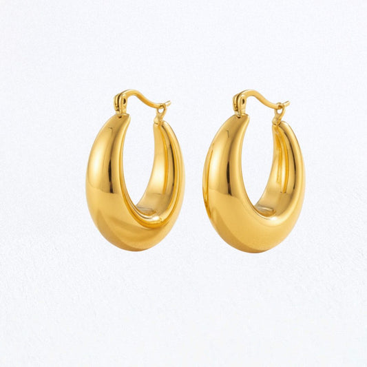 Boucles d'oreilles acier inoxydable or Magdalena Bellaime