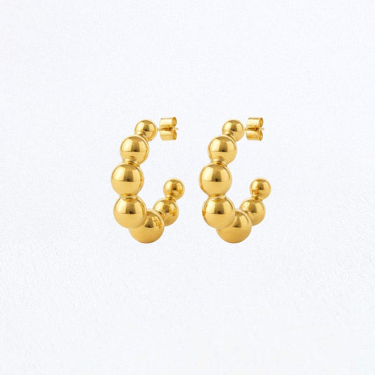 Boucles d'oreilles acier inoxydable or Ornella Bellaime
