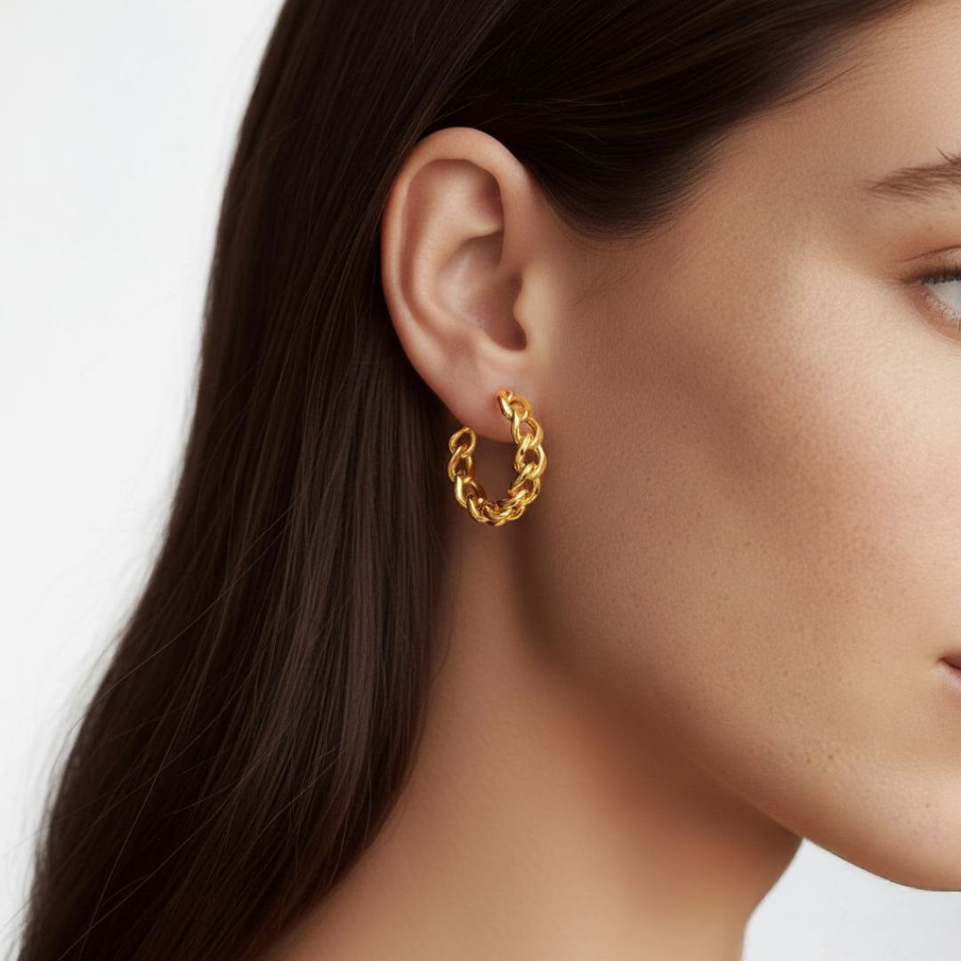 Boucles d'oreilles acier inoxydable or Paloma 3