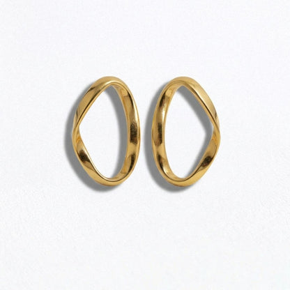 Boucles d'oreilles acier inoxydable or Philomene Bellaime