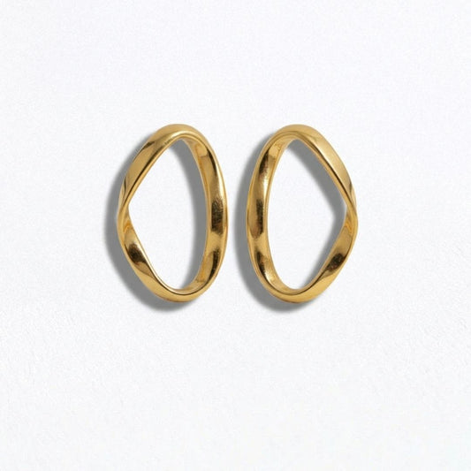 Boucles d'oreilles acier inoxydable or Philomene Bellaime