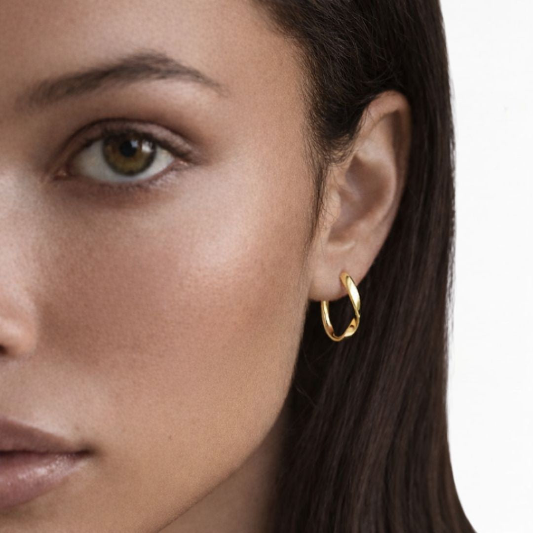 Boucles d'oreilles acier inoxydable or Philomene Bellaime 2