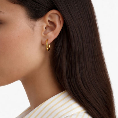 Boucles d'oreilles acier inoxydable or Philomene Bellaime 3