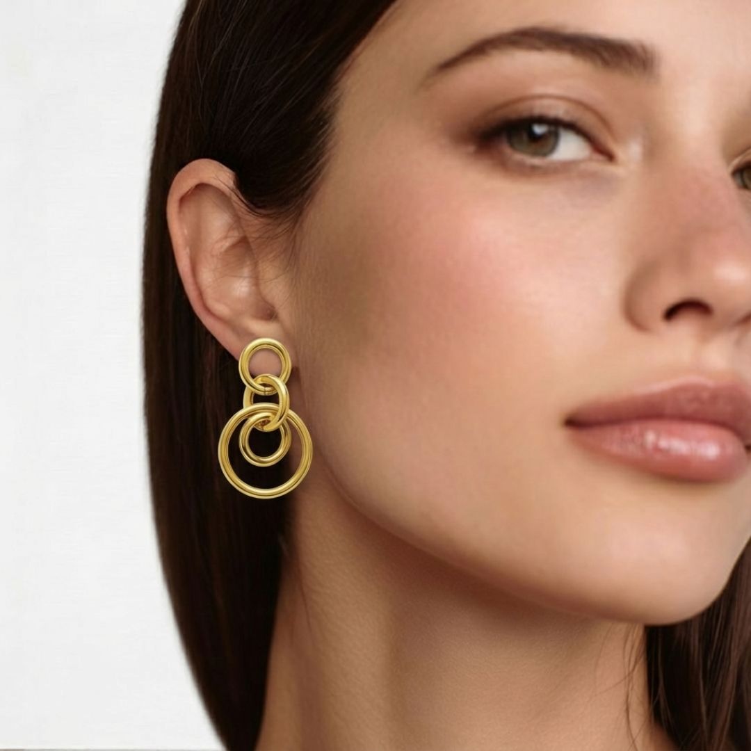 Boucles d'oreilles créoles acier inoxydable Romane Bellaime 2