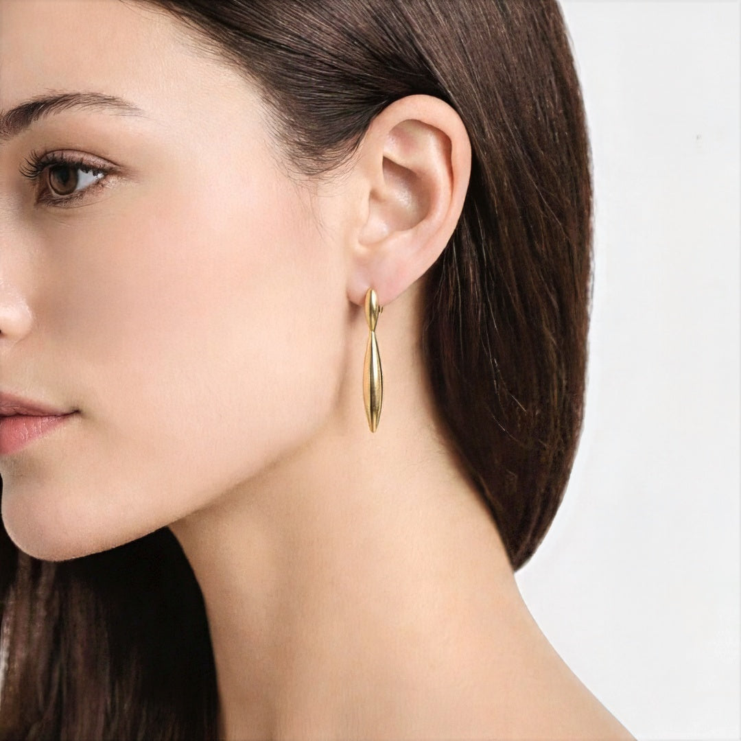 Boucles d'oreilles acier inoxydable or Serena Bellaime 3