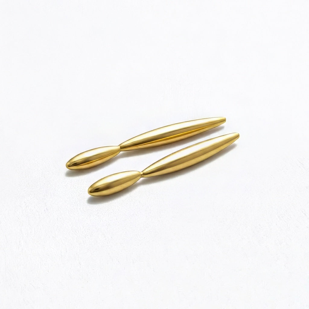 Boucles d'oreilles acier inoxydable or Serena Bellaime 4