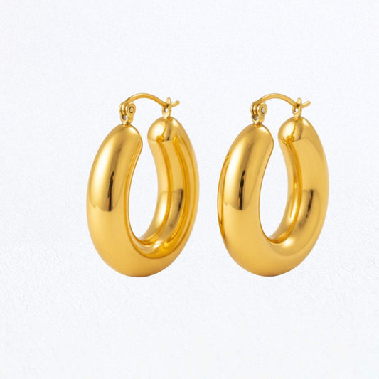 Boucles d'oreilles acier inoxydable or Sophie Bellaime
