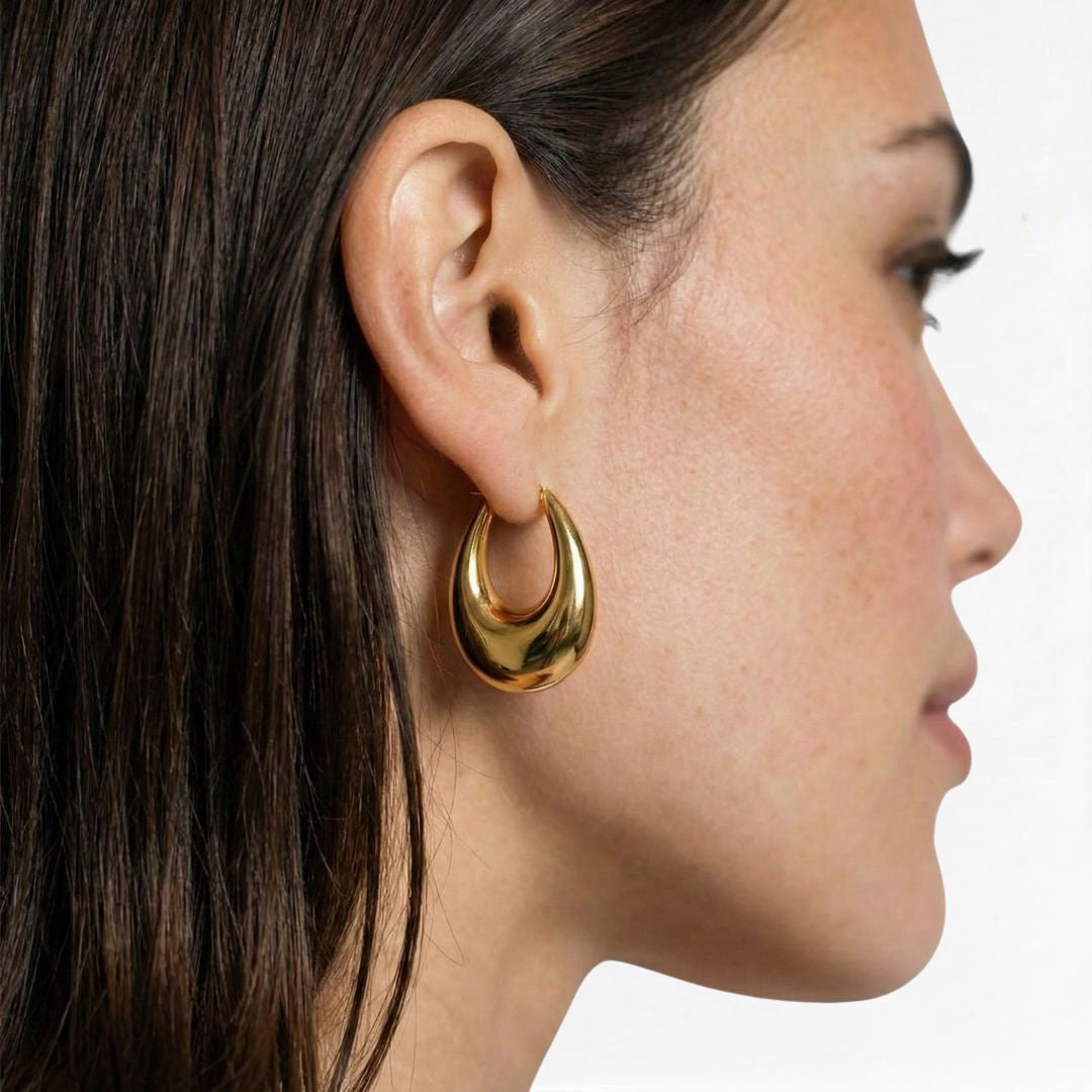 Boucles d'oreilles acier inoxydable or Vela 3