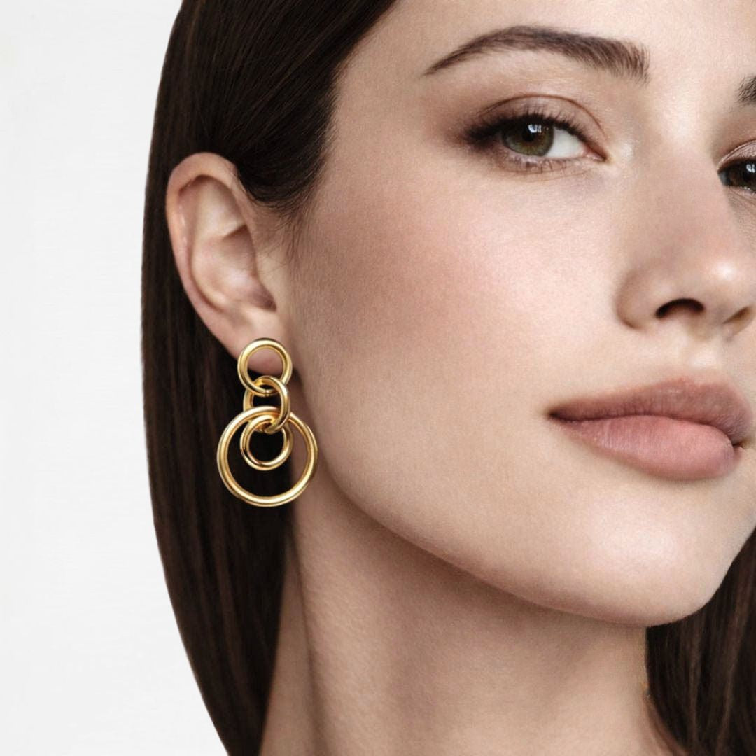 Boucles d'oreilles créoles acier inoxydable Romane Bellaime 2