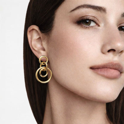 Boucles d'oreilles créoles acier inoxydable Romane Bellaime 2