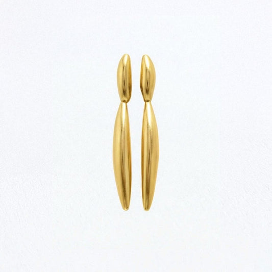 Boucles d'oreilles acier inoxydable or Serena Bellaime