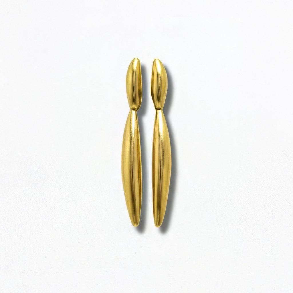 Boucles d'oreilles acier inoxydable or Serena Bellaime