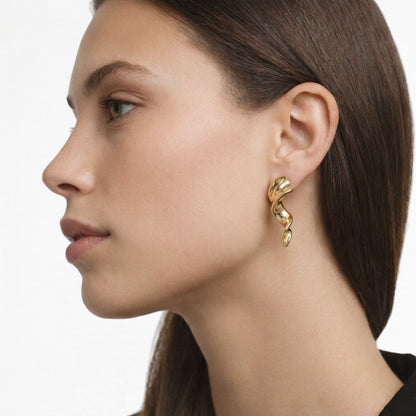 Boucles d'oreilles acier inoxydable or Spirale Bellaime 3