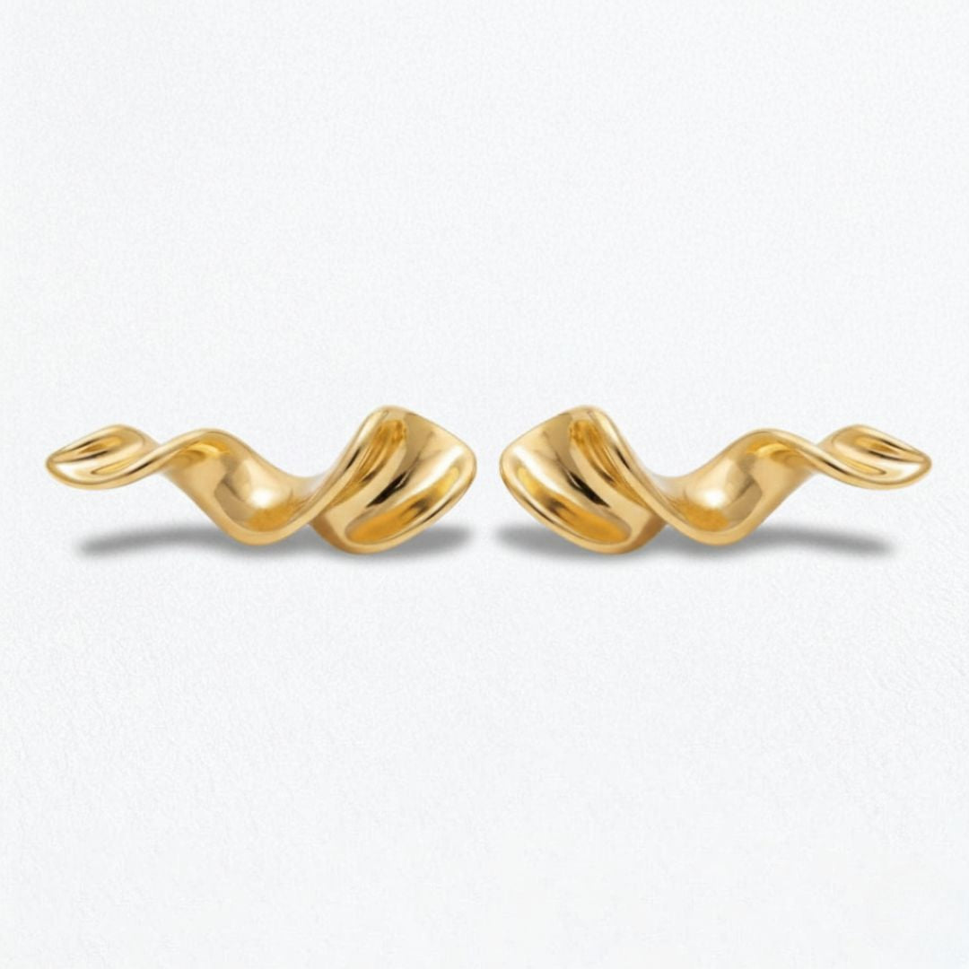 Boucles d'oreilles acier inoxydable or Spirale Bellaime 4