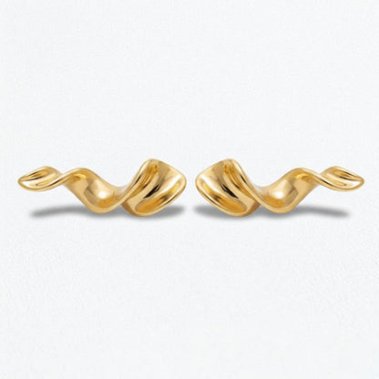 Boucles d'oreilles acier inoxydable or Spirale Bellaime 4