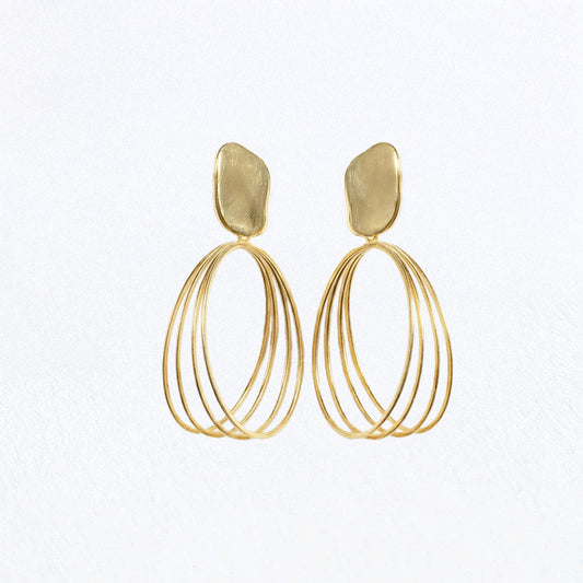 Boucles d'oreilles acier inoxydable or Thalya