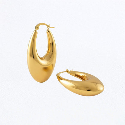 Boucles d'oreilles acier inoxydable or Vela 4